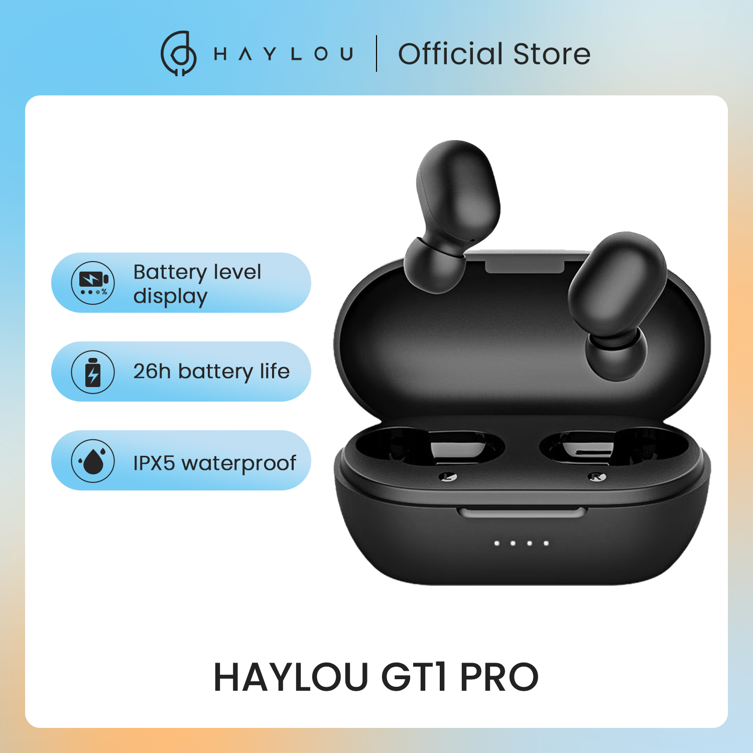 HAYLOU GT1 Pro Long Battery HD Stereo TWS Bluetooth Earphones, Touch Control Wireless Headphones With Dual Mic Noise Isolation