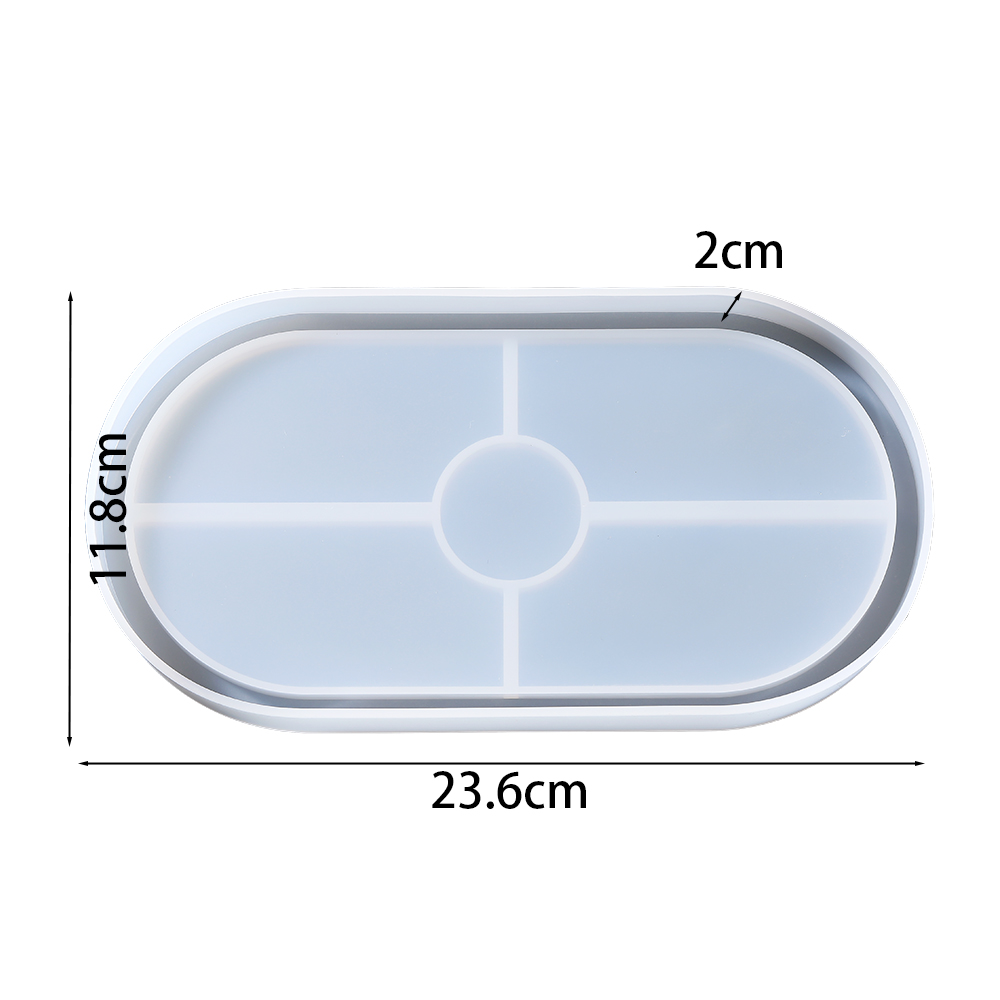 Bandeja ovalada de silicona, posavasos hexagonal, Molde de resina Epoxy para joyería DIY, soporte de almacenamiento, manualidades, decoración del hogar, 1 Uds.: Grey