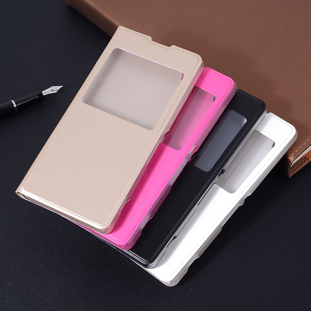 Asuwish Flip Cover Leather Case For Sony Xperia XA XperiaXA SonyXA F3111 F3113 F3115 F3116 Dual F3112 Phone Case Slim View Shell