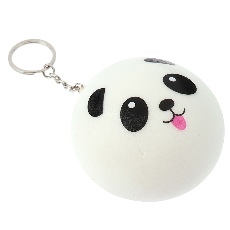 7CM Panda Stress Reliever Ball Decompression Toys PU Key chains Keychain