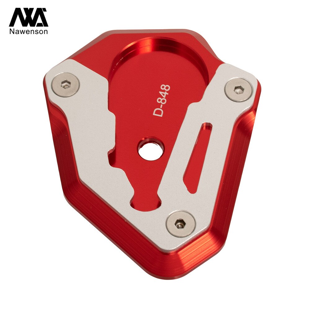 Plaque de Support de coussinet d'extension de béquille d'agrandisseur de pied en aluminium de CNC de moto pour Ducati 848 1098 1198