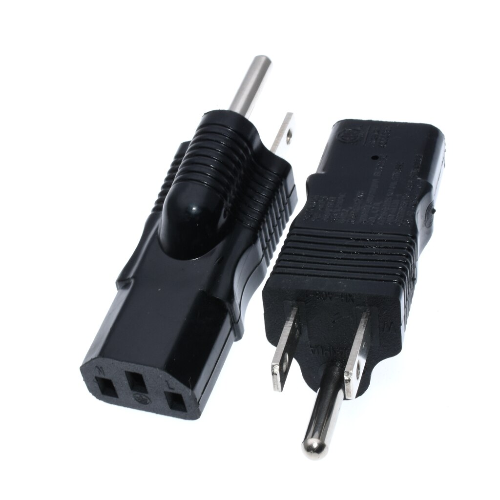 US Nema 5-15P 3PIN to IEC320 C13 AC Power Adapter Connector Converter Male To Female Socket Conversion Plug 10A 250V