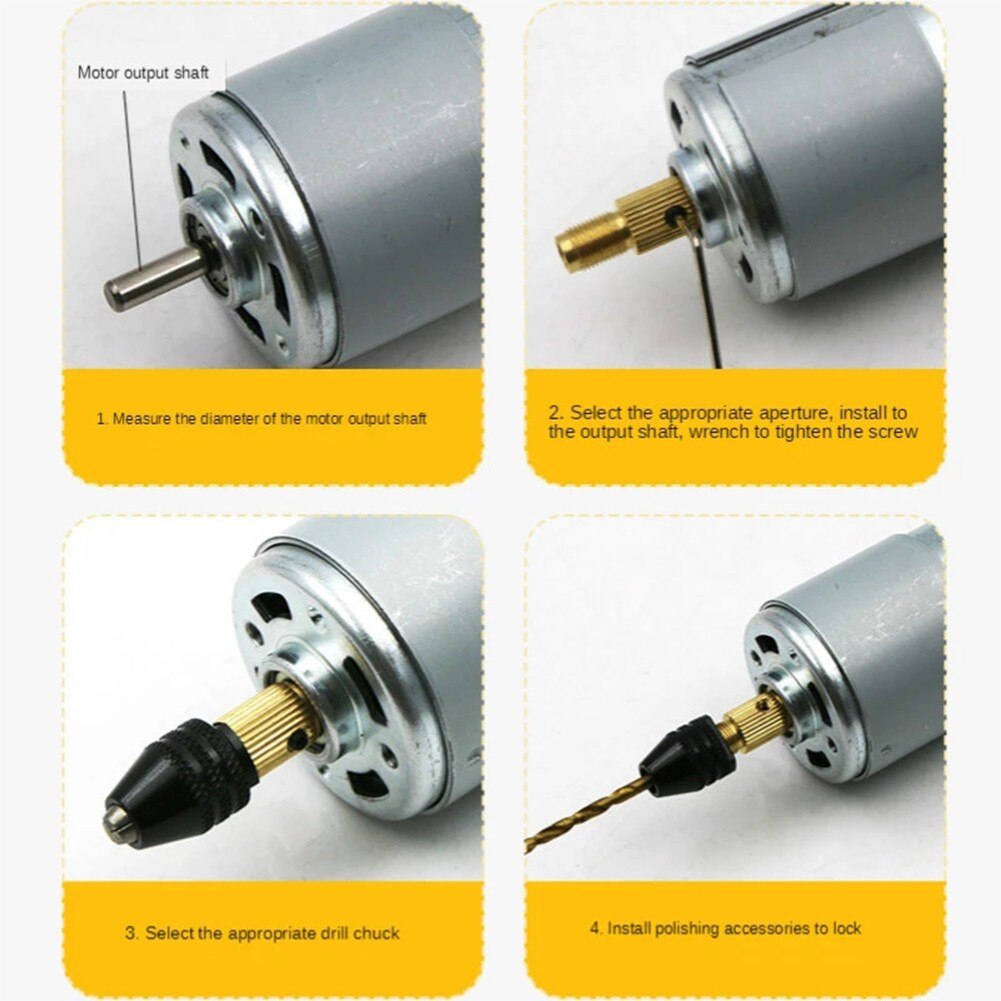 M8-2/2.3/3.17/5mm Electric Motor Shaft Mini Drill Chuck Fixture Drill Bit Micro Drill Chuck Hex Drill Chuck Adapter