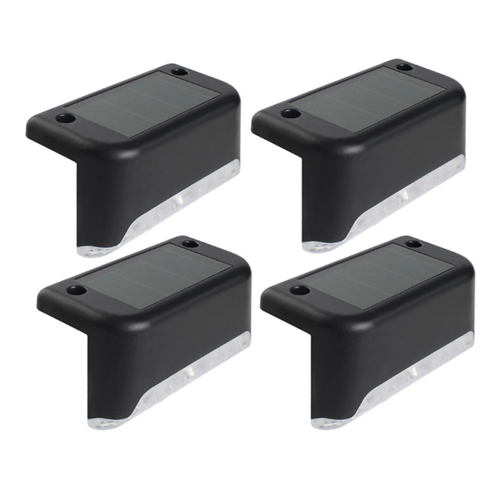 Solar Trap Lichten Licht Solar Stair Lamp Solar Hek Verlichting Lamp Hek Led Outdoor 4 Stuks Landschap Verlichting Stappen Hek lampen: Package 3