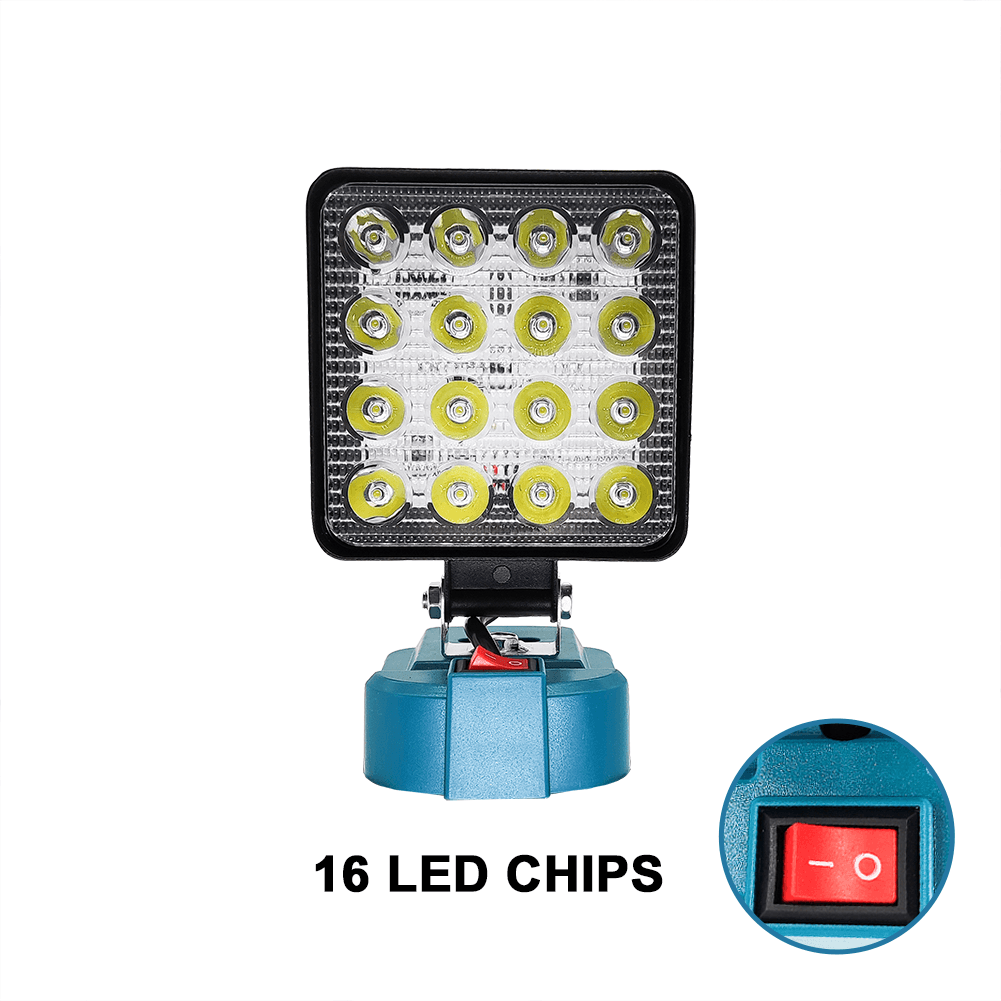Schnurloses LED-Arbeitslicht, Baustellenlicht, Strahler-Werkzeug für Makita 18 V Akku, Lampe, Flutlicht, Taschenlampe (keine Batterie): 15w