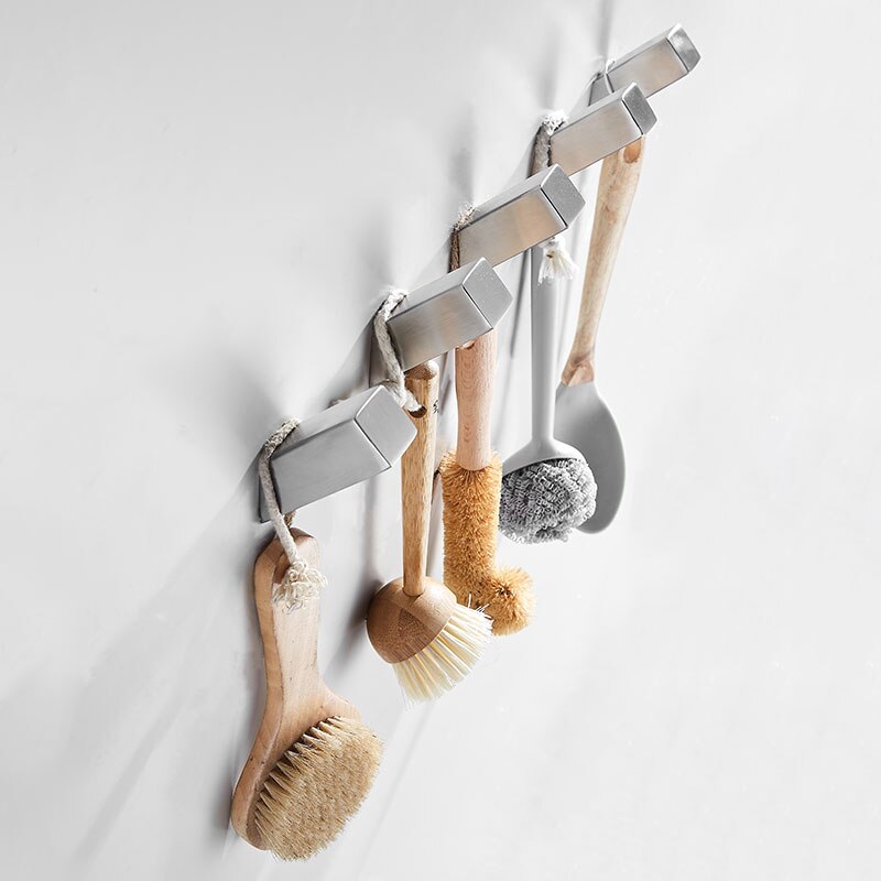 304 Stainless Steel Coat Hooks Heavy Duty Wall Mounted Vintage Single Organizer Hangers, Robe Hat Keys Rack Hat Hanger