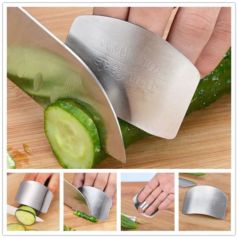 Kitchen Stainless Steel Finger Protector Hand Cut Hand Protector Safe Guard Knife Cut Finger Protection Kitchen Tool Gadgets