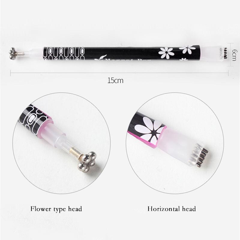 Magic 3D Double Head Magnet Stick Cat Eye nail gel polish varnish Manicure Line Strip Strong Effect Shaping DIY Magnetic Board