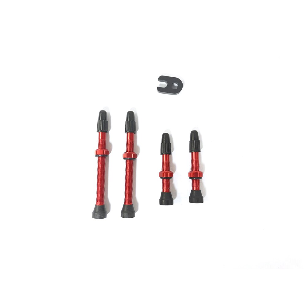 Tubeless Presta valve for MTB Mountain bike Road bike Aluminum Alloy Presta valve 36mm 60mm Red AL valve