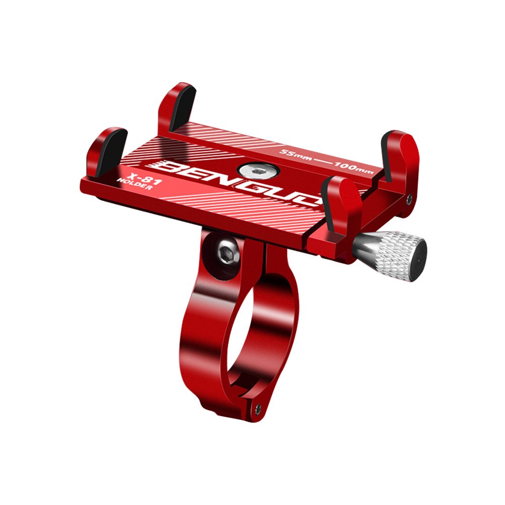 Bike Mobile Phone Holder X-81 Motorcycle Bicycle Handlebar Clip Stand Electric Scooter MTB Mountain Bike GPS Mount Phone Bracket: Red