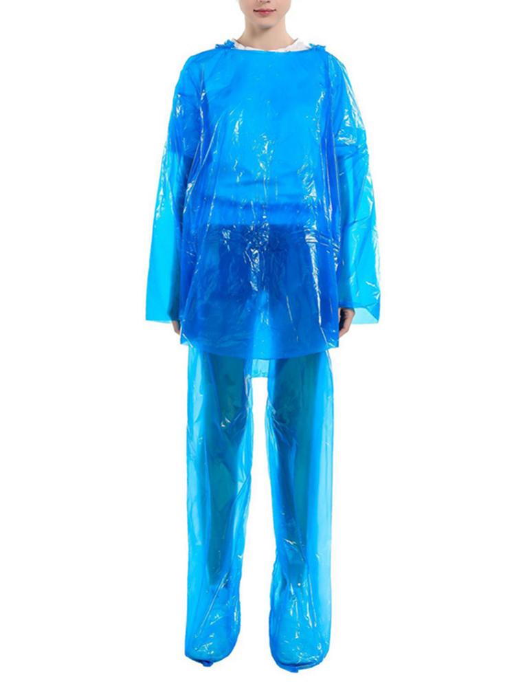 3 zestaw jednorazowy płaszcz deszczowy pyłoszczelny wodoodporny kombinezon przeciwdeszczowy bezpiecznie ochronny zabezpieczający odzież na jazda motocyklem odzież przeciwdeszczowa