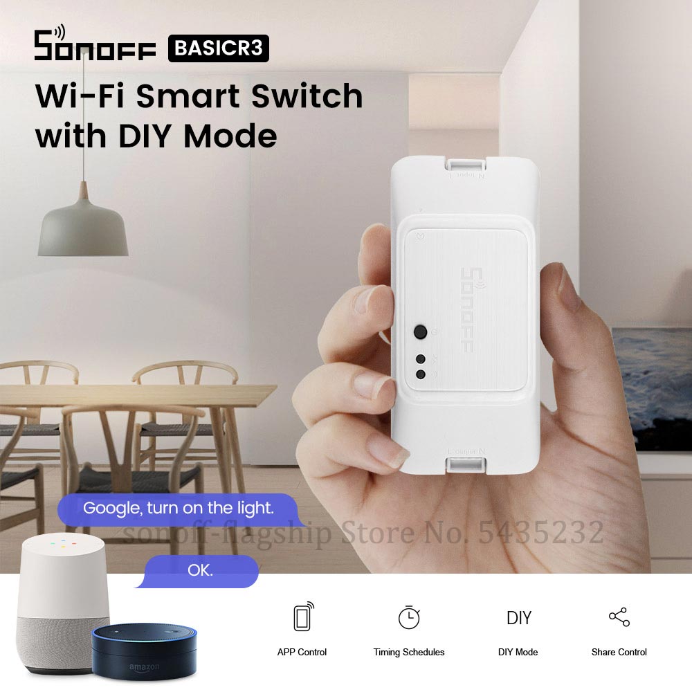 Itead Sonoff Basic R3 Wifi Smart Switch Module Via E-Welink Afstandsbediening Wifi Schakelaar Domotica Licht Controller Schakelaar timer