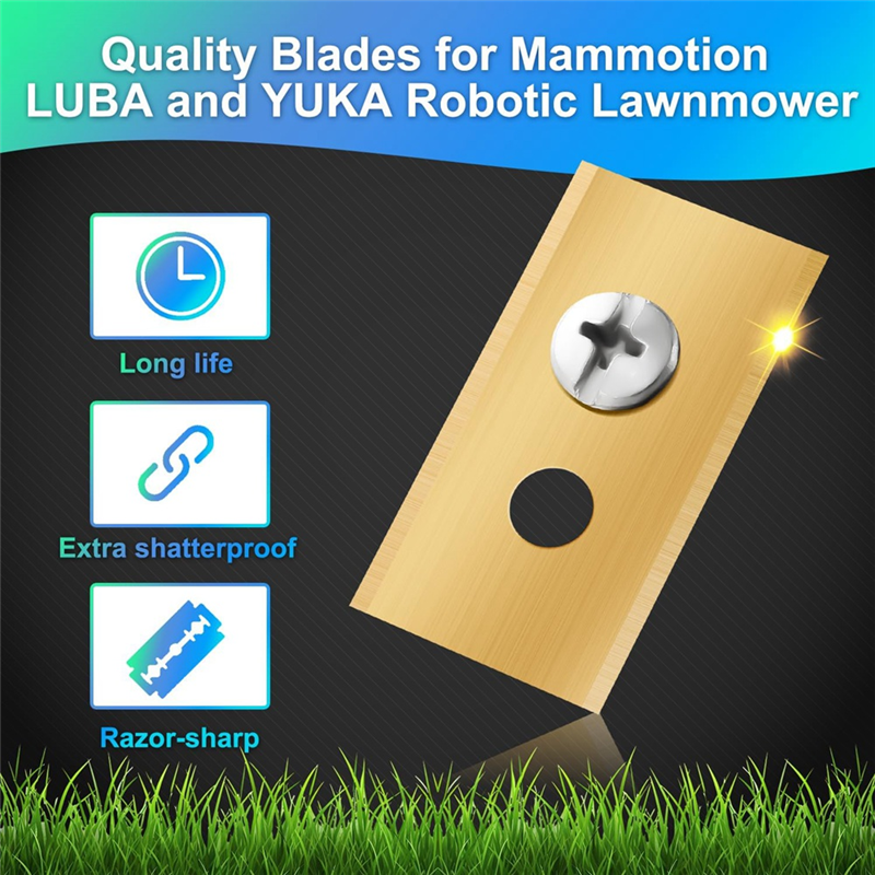 VELIF-36Pcs Replacement Blades With Plastic Washers For Mammotion Luba & Yuka All Series
