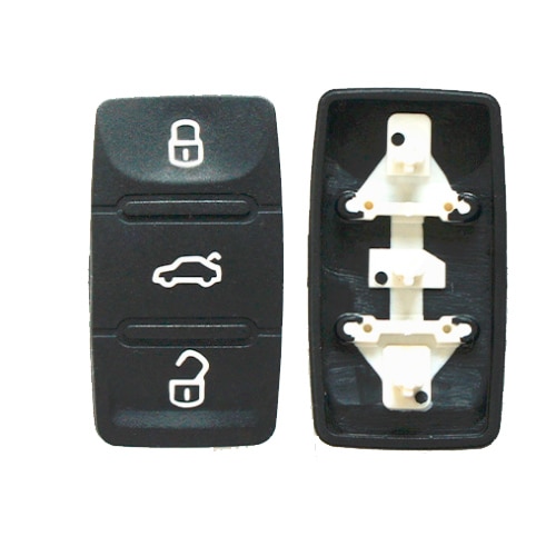 (10 stks/partij) 3 knop rubber pad voor vw afstandsbediening met goede