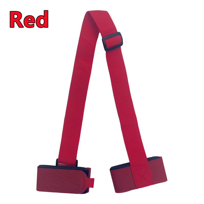 soporte de mano para poste de esquí, correas de mango de pestañas, gancho ajustable, protección de bucle, bolsa de correa de mango de esquí de nailon negro: Verde claro