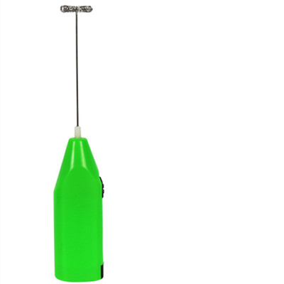Mini Electric Coffee Blender Handheld Eggbeater Stainless Steel Milk Milker Bubble Drink Stir Bar Kitchen Cooking Tools: green