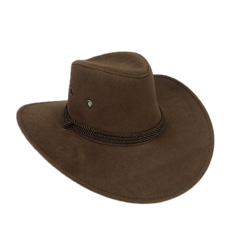 Cowgirl Sun Hat Faux Leather Cowboy Hat Men and Women Travel Caps Western Hats Chapeu Cowboy 9 colors YY0270