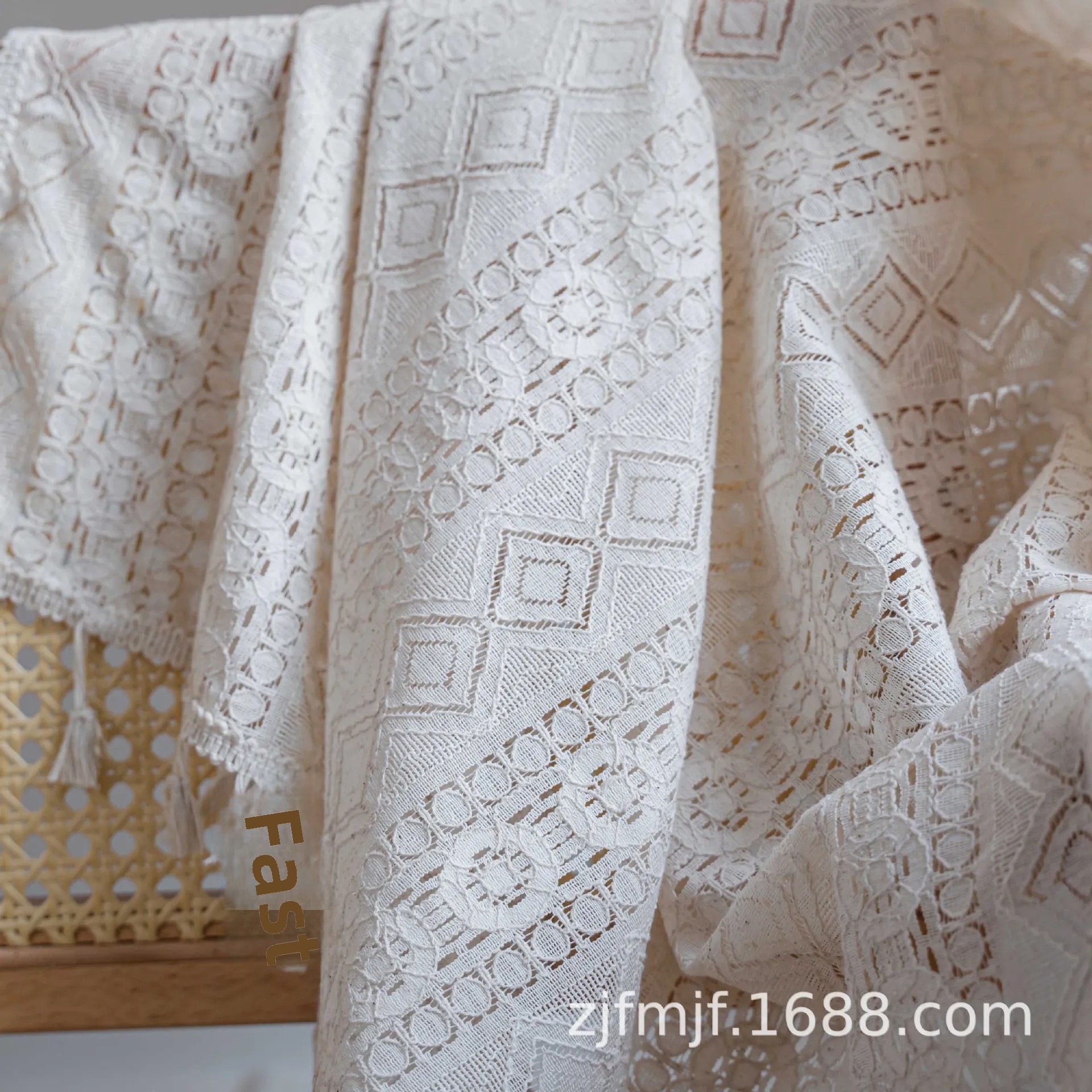 Rideau amissié à franges vintage de style américain, pour chambre à coucher, salon, baie vitrée, petit rideau de fenêtre fini
