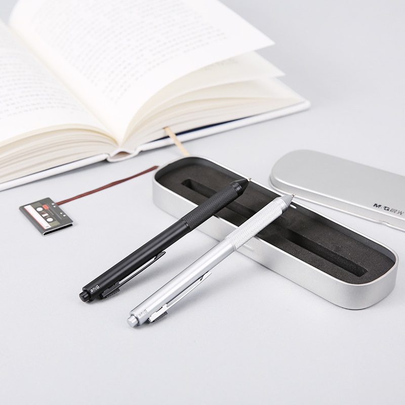 M & G plein métal multi-fonction stylo automatique crayon couleur stylo à bille pour apprendre des fournitures de bureau ADPY3501 avec boîte