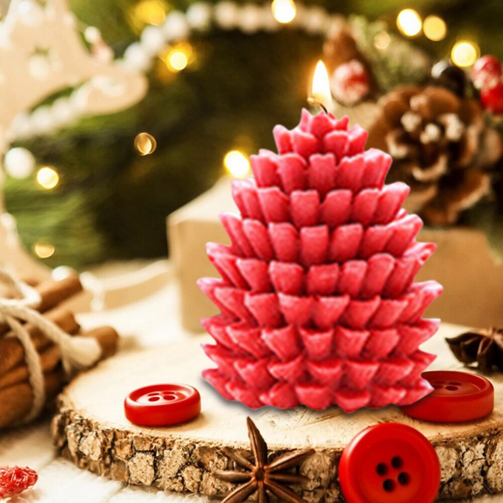 Albero di natale 3D stampo in silicone albero di pino di natale stampi per candele sapone argilla tariffa decorazioni per torte fai da te stampi da forno stampo per natale fai da te