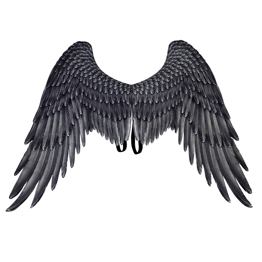 Halloween 3D Angel Devil Big Wings for Daily Wear Halloween Theme Party Cosplay Great for Griends and Anime Lovers Get it: Black(Adult size)