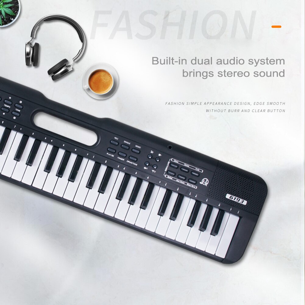 61 Keys Digital Music Electronic Keyboard Dual Power Mode Multifunctional Electric Piano for Kids Piano Student Beginners