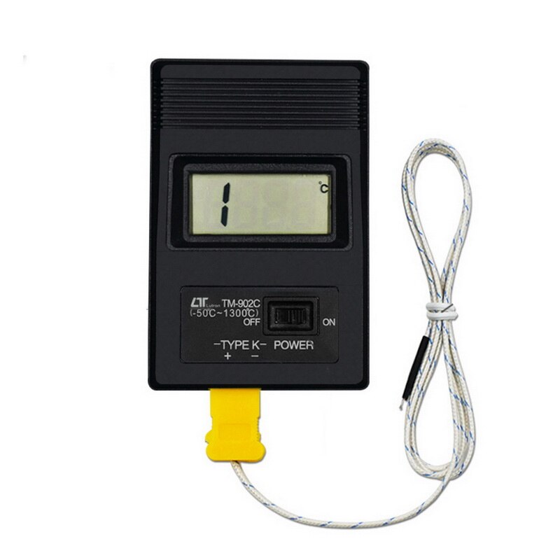 Tm902c (-50c to 1300c)  temperaturmätare digital k-typ termometersensor+termoelementsonddetektor: Röd