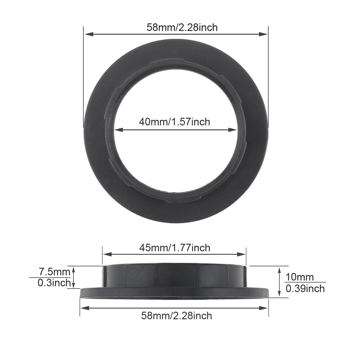 4 STKS/PARTIJ E26/E27 Lampenkap Adapter Lampenkap Kraag Ringen Schroefdraad Kandelaar Base Retainer Lock Socket Vervanging