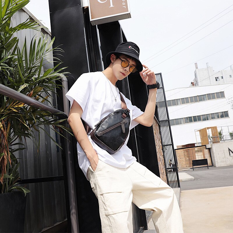 Heren borsttas schoudertas koerierstas hangtas ruiterrugzak