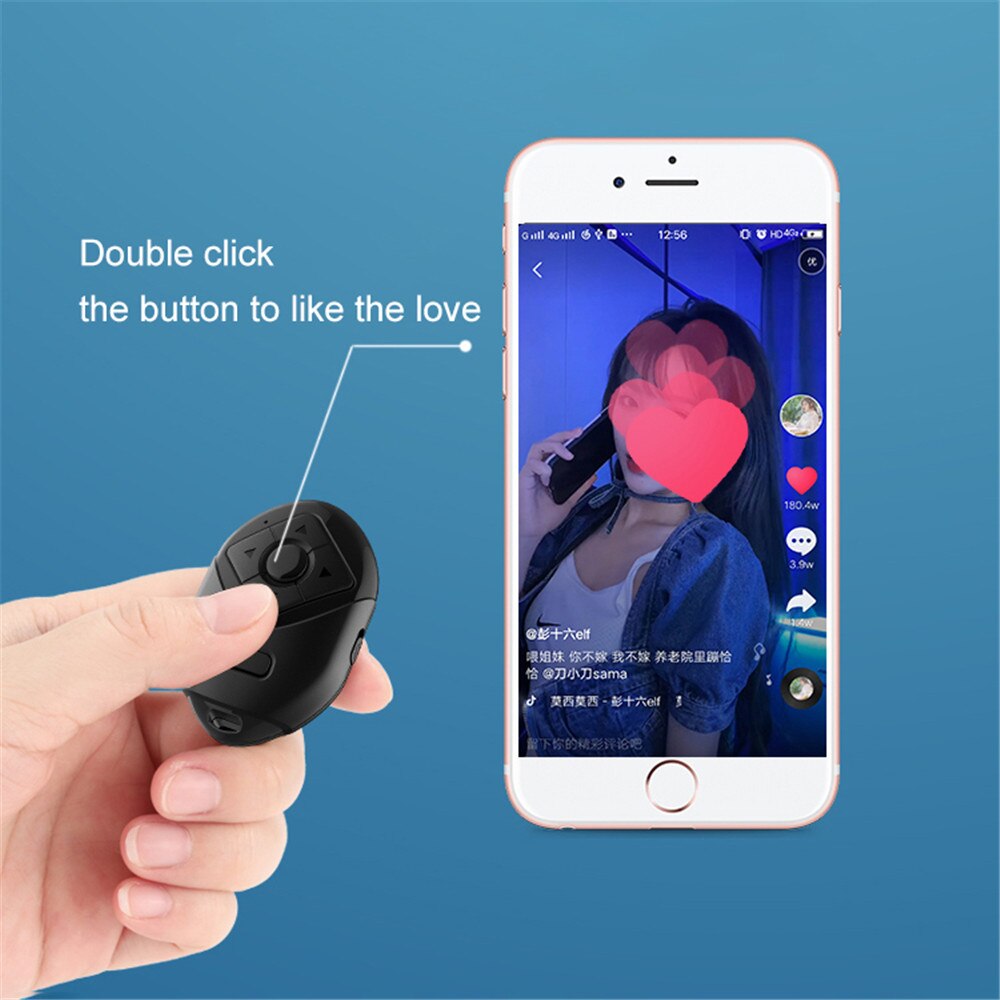 Shutter Release Button for Selfie Accessory Camera Controller Adapter Photo Control Bluetooth Remote for Selfie Turn Page