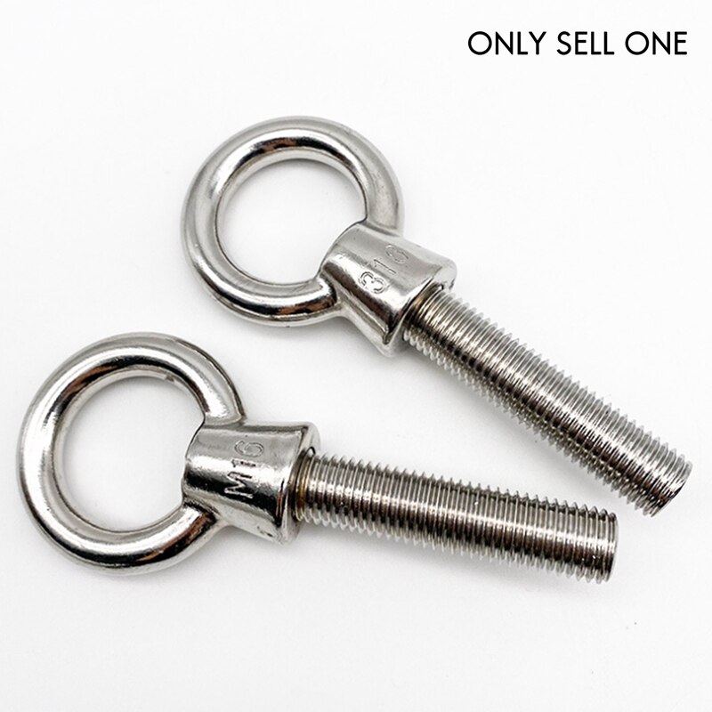 -Eye Bolt Stainless Steel Marine Lifting Eye Screws Ring Loop Hole For Cable Rope Eye Bolt