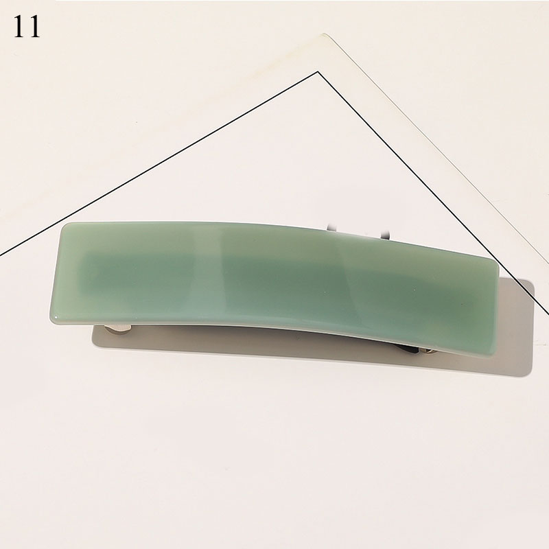 Rectangle Resin Spring Clip Barrette For Women French Marble Print Hairpins Side Clip Shiny Acetate Hair Clip Hair Accessories