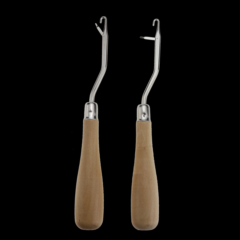 Pestillo de mango de madera, gancho de ganchillo, agujas para tejer pelucas, extensiones, herramientas de peinado, fabricación de alfombras, herramientas de artesanía de reparación, 1 ud.