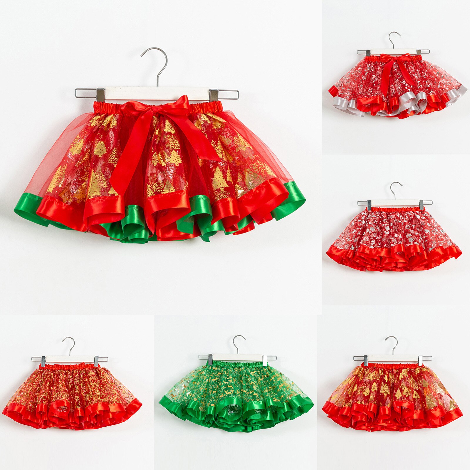 Natal crianças meninas tutu saia dos desenhos animados paillette natal bailarina pettiskirt ballet princesa festa dança traje tule saia