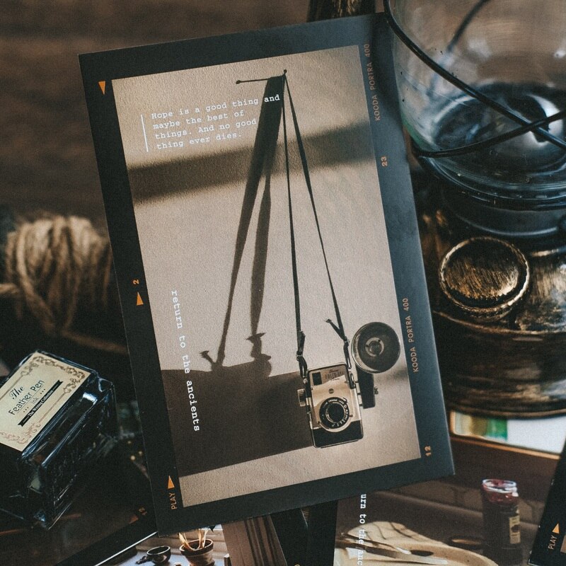 30 Pcs/Set Retro Projection Room Postcard Vintage Photo Greeting Cards Message Card Stationery