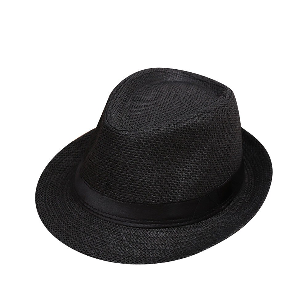 Dei Capretti dei bambini Della Spiaggia di Estate Cappello di Paglia di Jazz Panama Trilby Cappello di Fedora Gangster Cap outdo