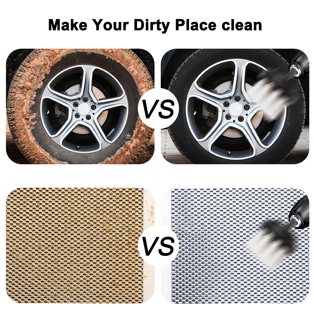 Drill Brush Attachment Set Power Scrubber Cleaning Tool Kit for Car Body Door Wheel Windshield