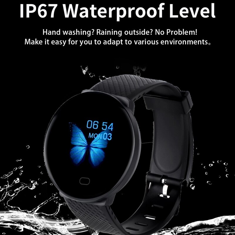 Pulseira de fitness mulheres homens ip67 à prova dip67 água 1.3 screen tela eletrônica fitness rastreador saúde coração relógio banda inteligente para android ios