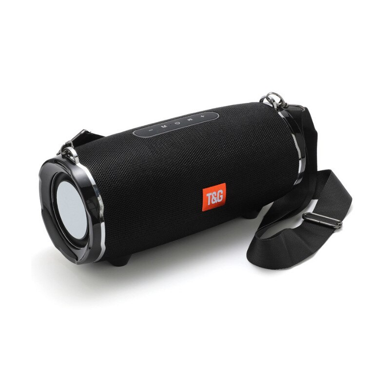 50w højeffekt bærbare bluetooth højttalere udendørs trådløs søjle subwoofer 3d stereo musik center boombox 4400 mah tf pk  tg118: Sort