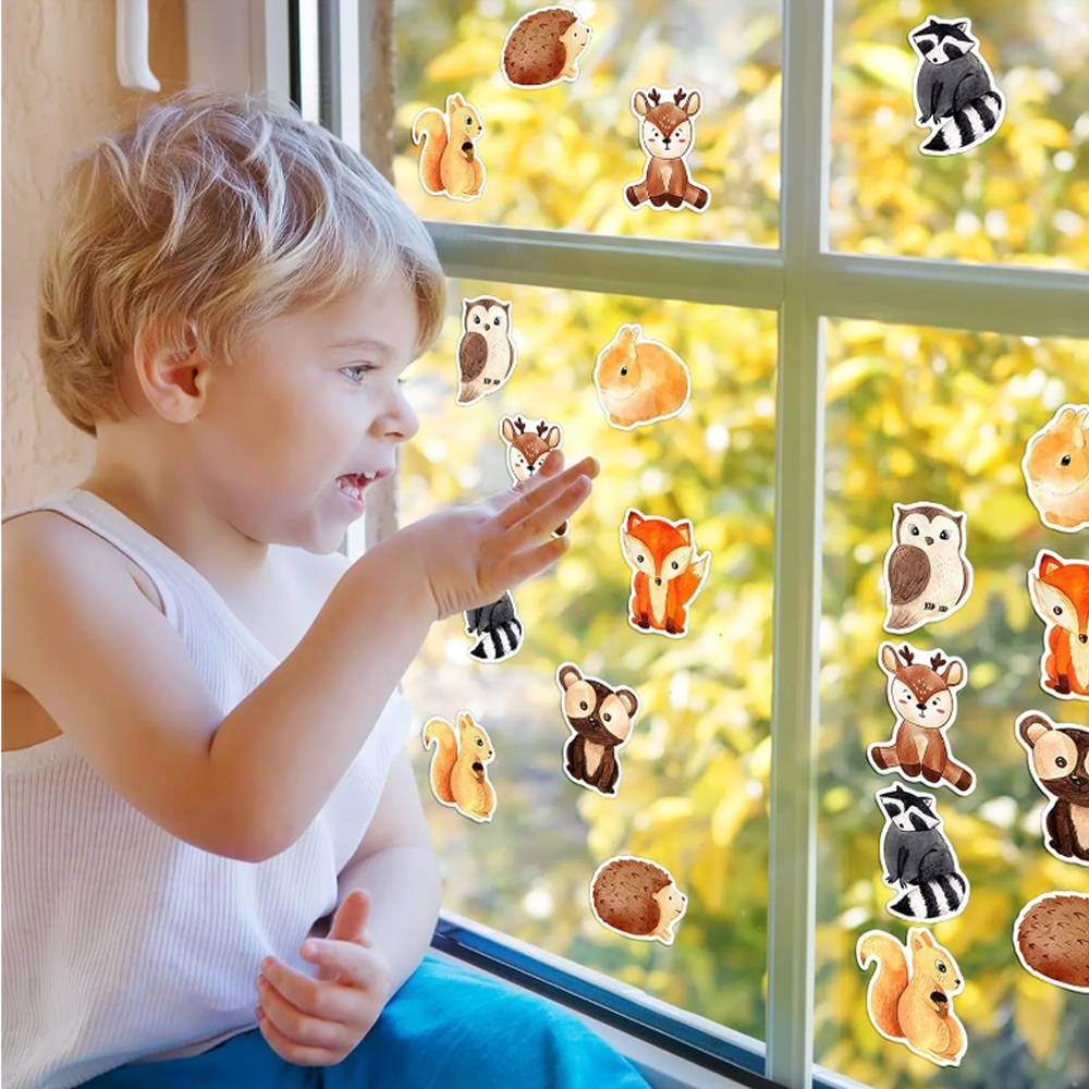 500 Stuks Cartoon Dieren Stickers Heterotypische Afdichting Label Voor Kinderen Leraar Beloning Moedigen Afdichting Label Briefpapier Sticker