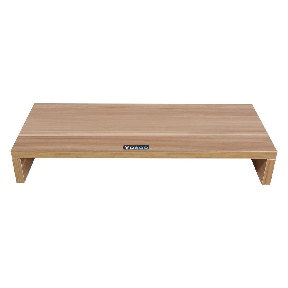 Wooden Monitor Stand Table Reduce Eye Neck Strain Laptop Desk PC LCD Monitor Riser Desktop Organizer Display TV stand Furniture