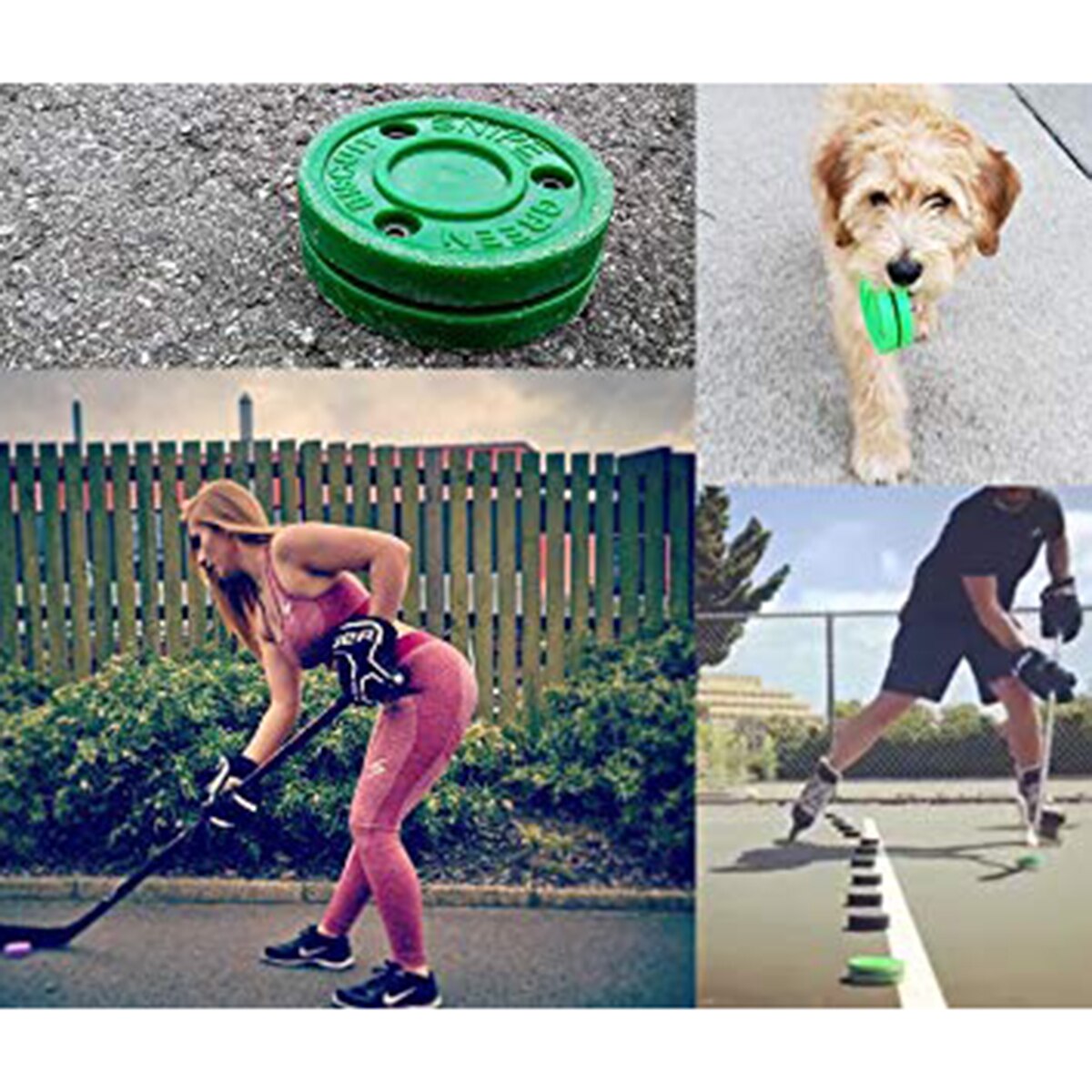 1 pc plastmaterial träningspuckar för street roller hockeyklubbor hantering träning för nybörjare upp till proffs