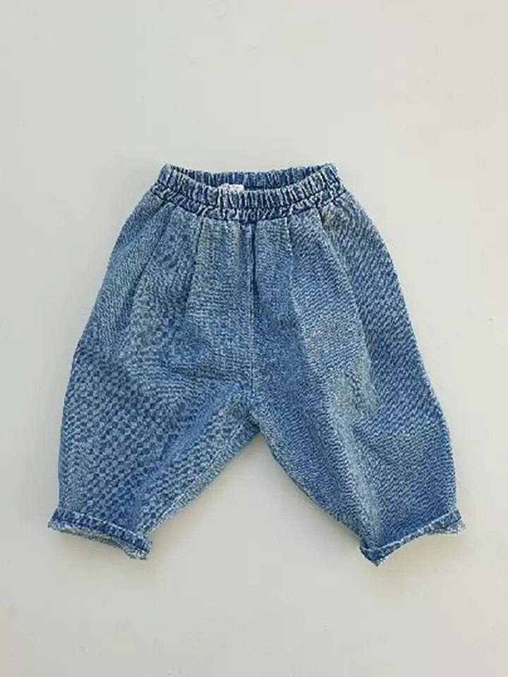 2022 Lente Zomer Peuter Kinderen Casual Broek Jongens En Meisjes Effen Kleur Dot Broek: blue / 6m