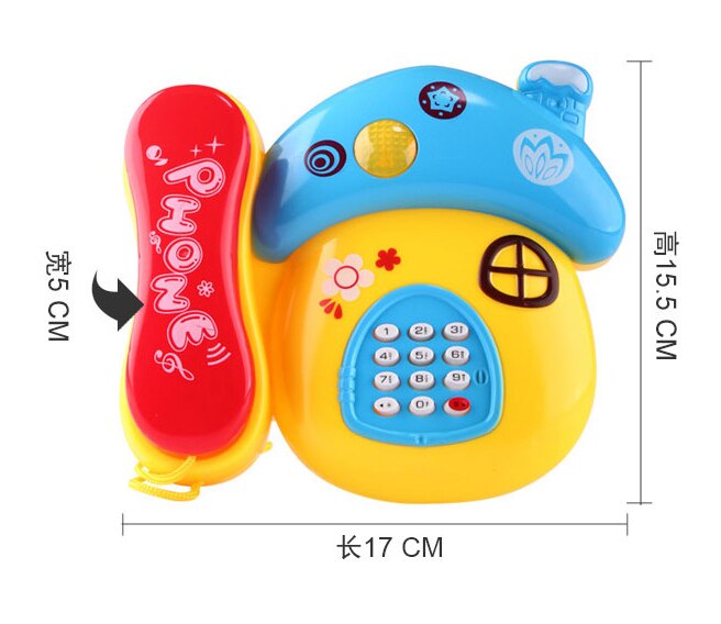 Spielzeug telefon Kleinkinder Telefon Multi-funktion AufkläSprosse Musik Baby Spielzeug, pädagogisches Spielzeug 1-2-3 Jahre alt unisex Kunststoff