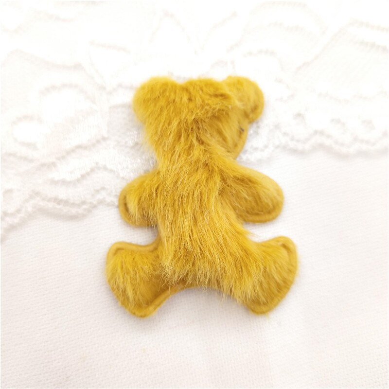 24 Stks/partij 3.5*4.5Cm Soft Furry Patches Beer Pad Applique Voor Ambachten Kleding Hoed Schoenen Decor Diy Hoofddeksels haar Clips Accessoires: 3