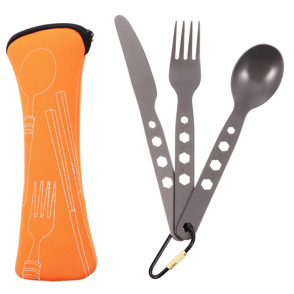 1 Set Camping Forks Spoons Knives Set Compact Durable Camping Knives Spoon: Default Title