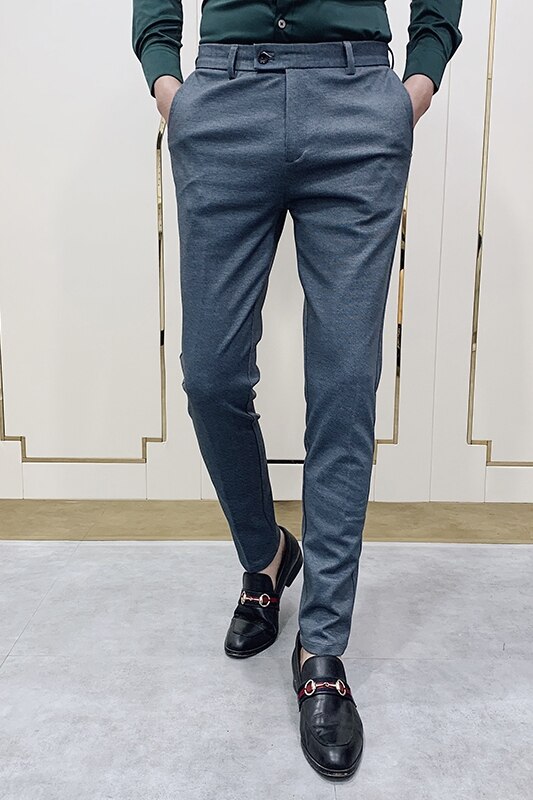Costume Pantalon habillé pour hommes, coupe cintrée, Social Business, Pantalon formel pour mariage, de ,