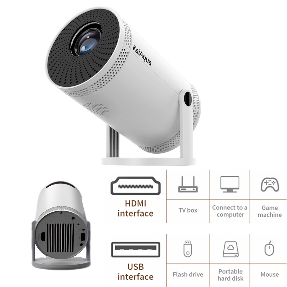 -selling FY300 4K Projector 260ANSI Portable Theater Dual Band Wifi6 BT5.0 1080P 720P Home Cinema Outdoor Mini HD Projectors: US Plug