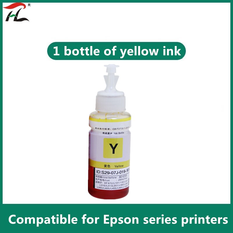 Kit di Ricarica di Inchiostro della tintura per Epson L100 L110 L120 L132 L210 L222 L300 L312 L355 L350 L362 L366 L550 L555 l566 stampante di Trasporto libero: Y