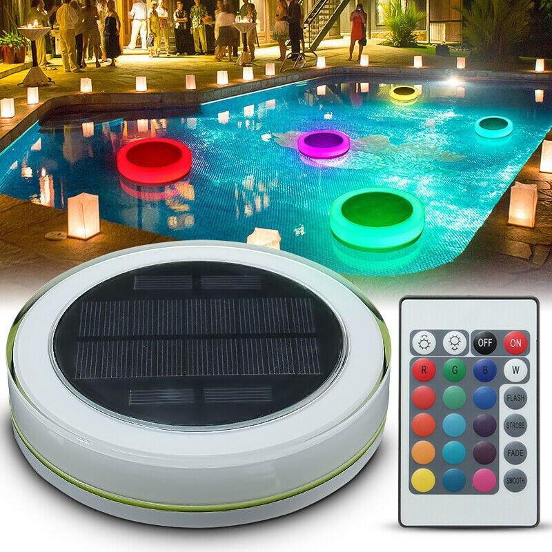7 Kleuren Solar Rgb Onderwater Lamp Led Vijver Licht Outdoor Zwembad Drijvende Licht Party Zwembad Licht